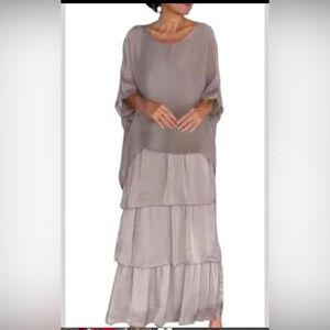 Women's Ruffle Tiered Oversized Dress Half Sleeves